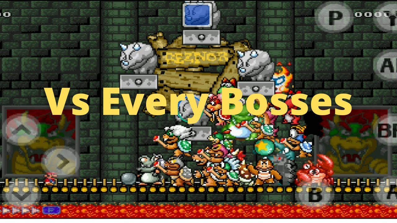 Super Mario 4 Jugadores Legacy Mario vs every bosses at once YouTube