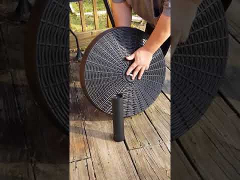 How to Assemble Wicker Patio Umbrella Base - Customer Review SKU PU032 by Sundale Outdoor
