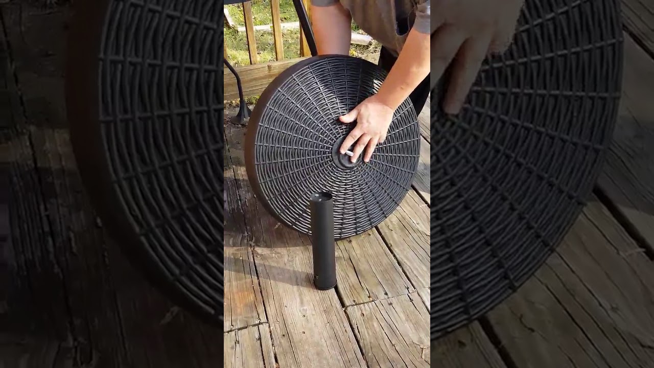 How to Assemble Wicker Patio Umbrella Base Customer Review (SKU