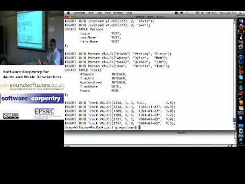 Creating a table with SQLite and adding some data (Software Carpentry)