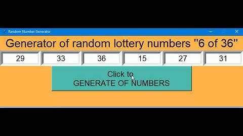 Python parser + Tkinter "Generator of random lottery numbers"