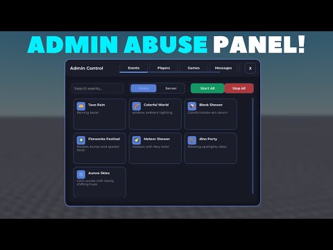 How to Make an Admin Abuse Panel in Roblox Studio
