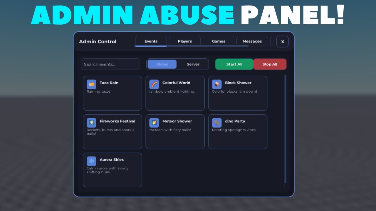 How to Make an Admin Abuse Panel in Roblox Studio