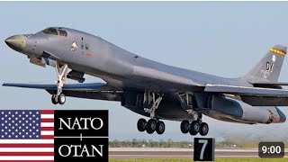 USAF , OTAN, B-1B lancer : Des bombardiers  stratégiques  Supersoniques découlant en Espagne.