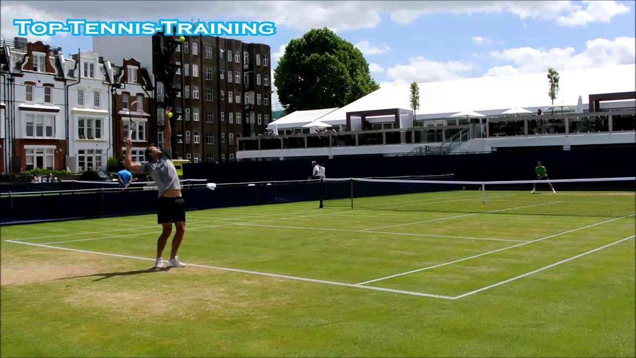 Marinko Matosevic Serving-Court Level View tennis serve toss