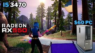 *Test Stream* Fortnite On A $60 Dell PC | RX 550 2GB + i5 3470 | DX12 Performance Mode vs Legacy!