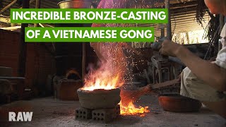 Traditional casting technique of a bronze Gong in Phuoc Kieu | VIETNAM