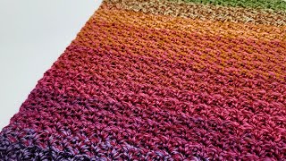 EASY Crochet Stitch For Blankets and Scarfs / Beginner Crochet / Thicket Stitch