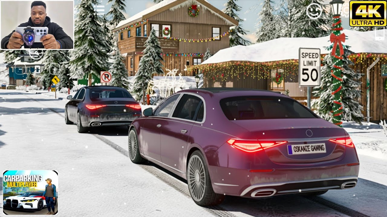 Car Parking Multiplayer - Mercedes Maybach S-Class | SNOW Convoy | 4K ULTRA 