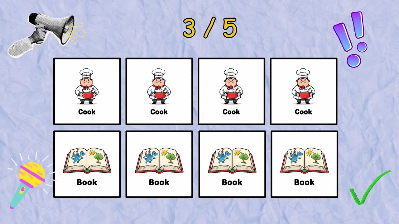 Say the Word on Beat – Pronunciation Challenge |Monkey – Donkey, Cook – Book, Wish – Fish.