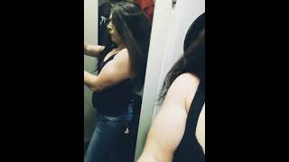 Thick ass crossdresser flexing huge arms