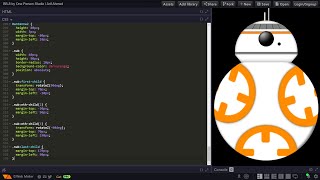 ASMR Programming - BB-8 from Star Wars in HTML & CSS - No Talking