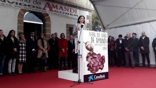 Discurso de Silvia Jato, pregoeira da XXXVI Feira do Viño de Amandi