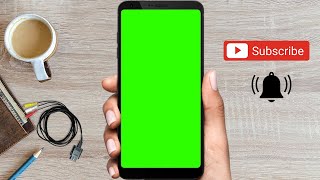 Top 3 coffee cup & hand mobile frame green screen with subscribe and bell  icon || 4K HD Animation - YouTube