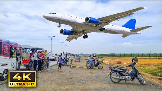20 MINS OF PLANE WATCHING AT Techo International Airport 🇰🇭🇧🇷 | Amazing Landing and Takeoff [4K] #14