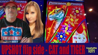 UPSHOT -  PINWHEEL PRIZES | CAT and TIGER | new games the flipside games 🎰 THE REAL DEAL SLOT REELS