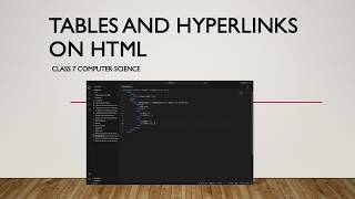 HTML  Tables and hyperlinks live demo