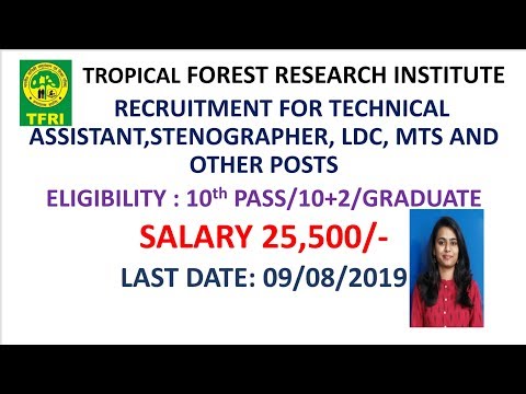 How to apply offline  || Tropical forest research institute || latest job updates