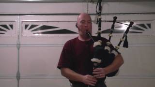 First time playing the bagpipes.