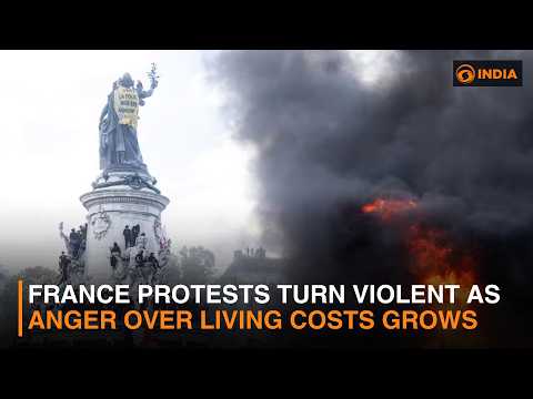 France Protests Escalate as 550,000 Take to Streets Over Rising Costs