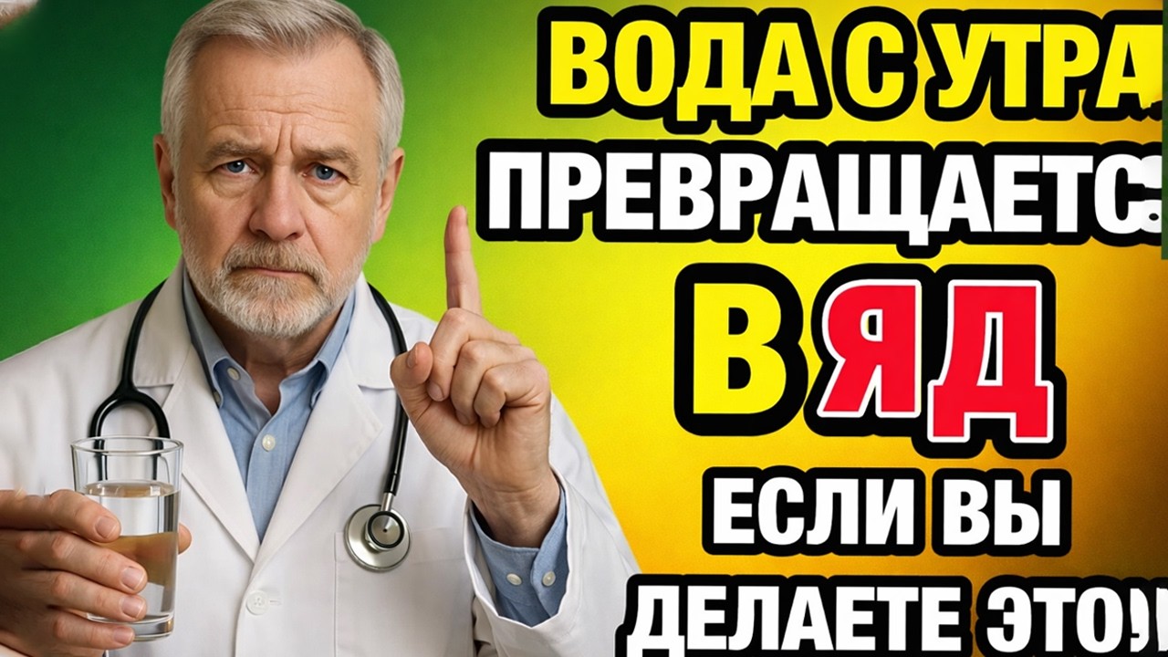 Если вам за 60 — НИКОГДА не пейте воду так утром! Это опасно!