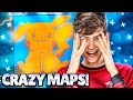 Playing CRAZY CUSTOM SHOWDOWN MAPS (Ft. Pikachu)