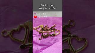 Viral Gold Name Locket #viral #gold #trending #namelocket #goldlocket #goldname #jewellery #locket