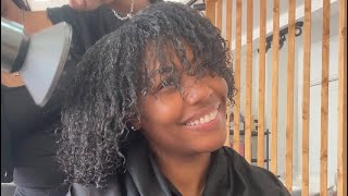 Come get a CURLY CUT with me! *hair transformation*