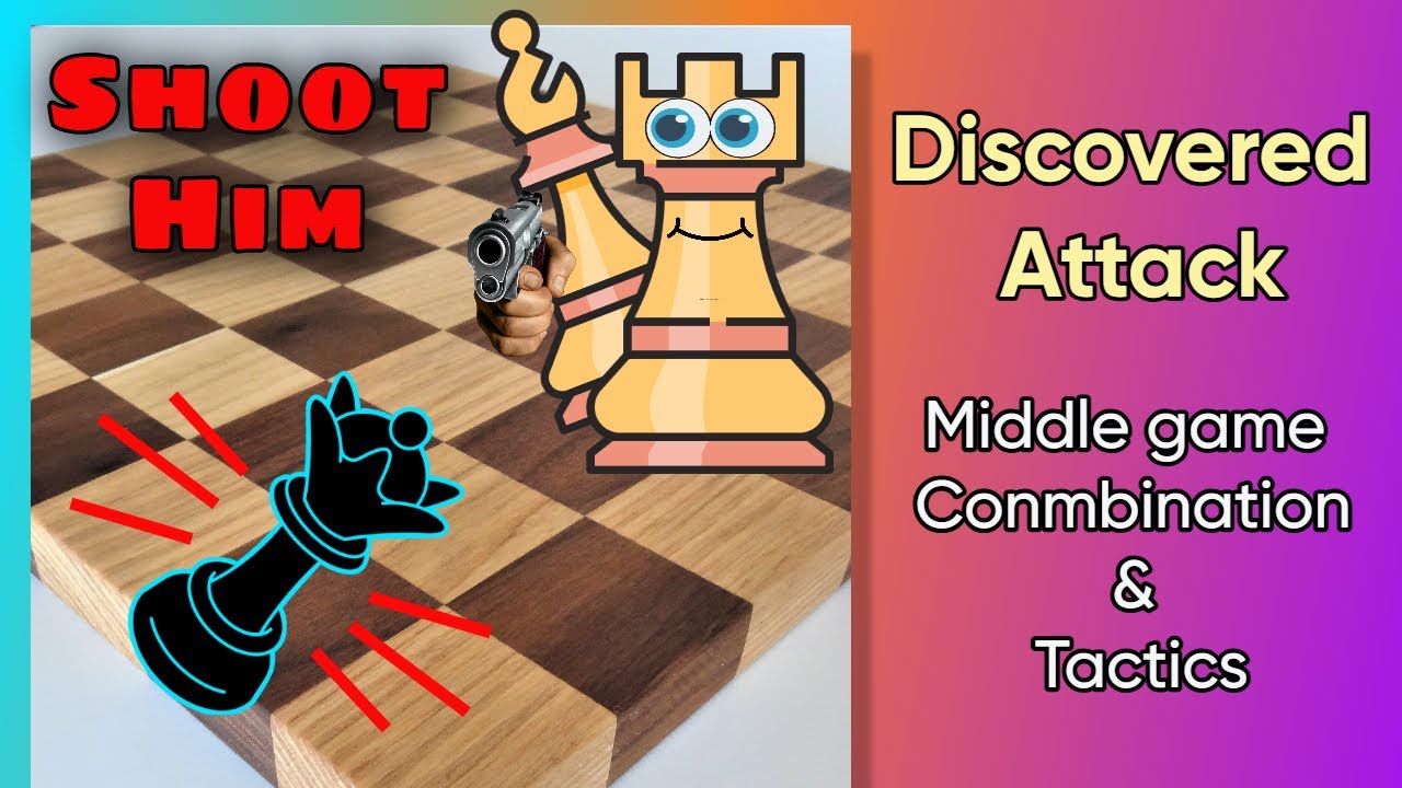 Discovered Attack middle game combination & tactics | chess tactics | chess puzzle
