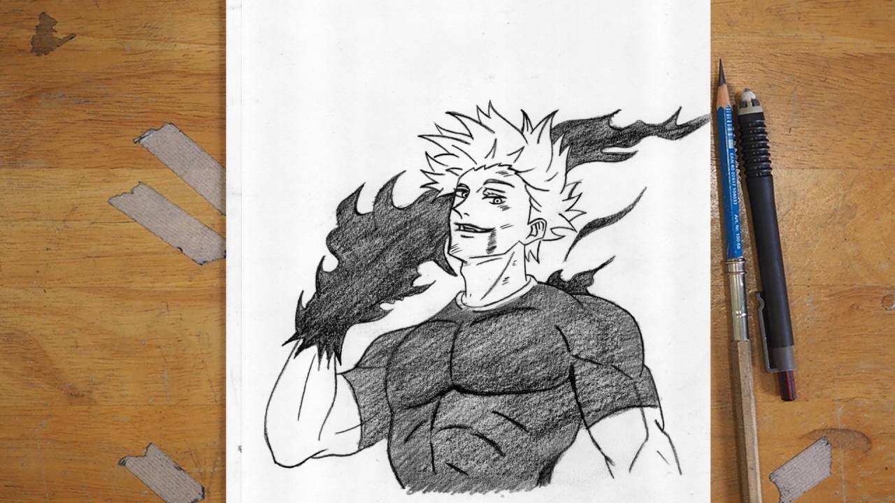 Drawing Gojo Using Power – Epic Jujutsu Kaisen Anime Tutorial - YouTube