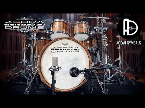 Playing my insane new ZEBRA DRUMS drum kit & AGEAN artist cymbals