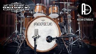 Playing my insane new ZEBRA DRUMS drum kit & AGEAN artist cymbals