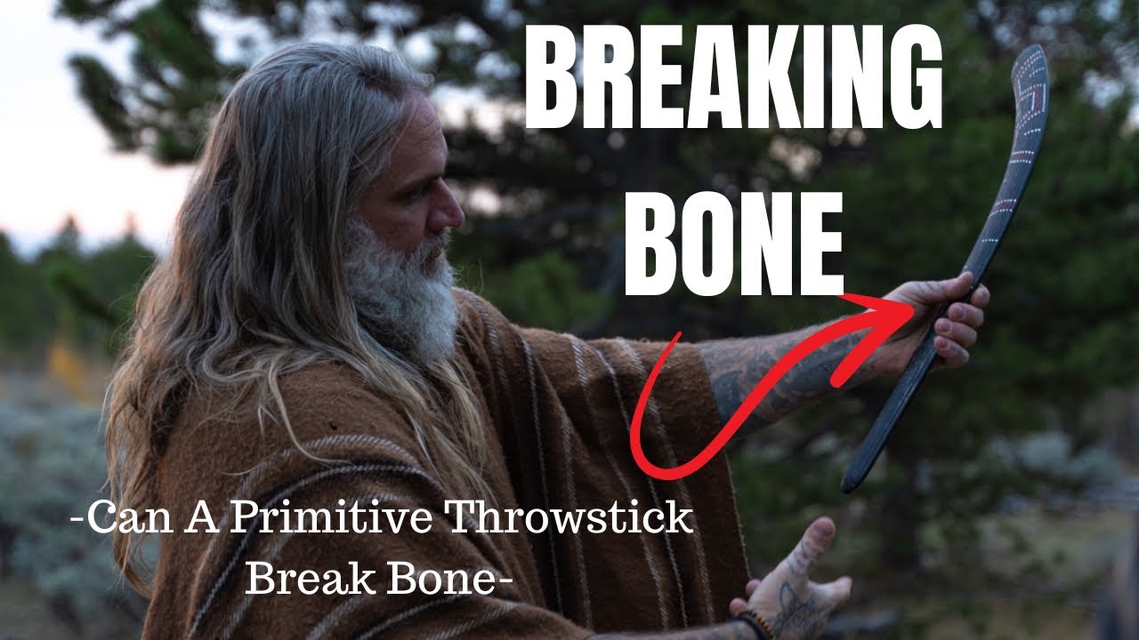 Breaking BONE With Ancient Tools | Throwing Sticks #survival #hunting #primitivetechnology #throwers