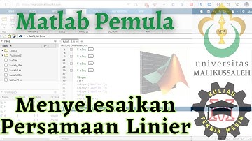 Matlab: Penyelesaian Persamaan Linier