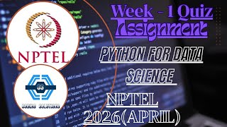 Python For Data Science Assignment Solution | Week 1 | NPTEL April 2026 | SWAYAM 2026(April)
