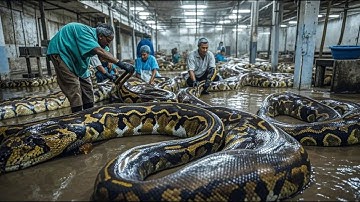 Farmers Earn Millions Each Year from Python Skins – The Secrets of Python Farms