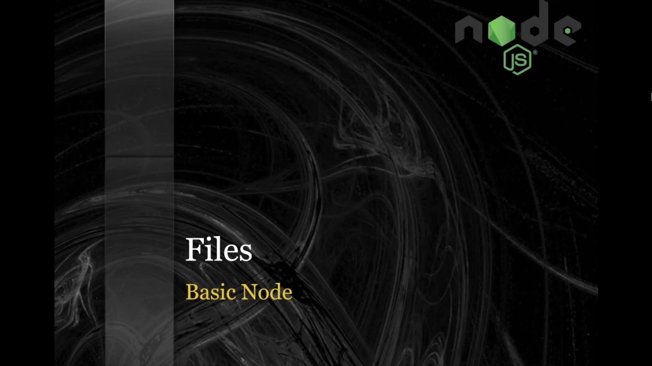 Node tutorial for beginners - files - YouTube