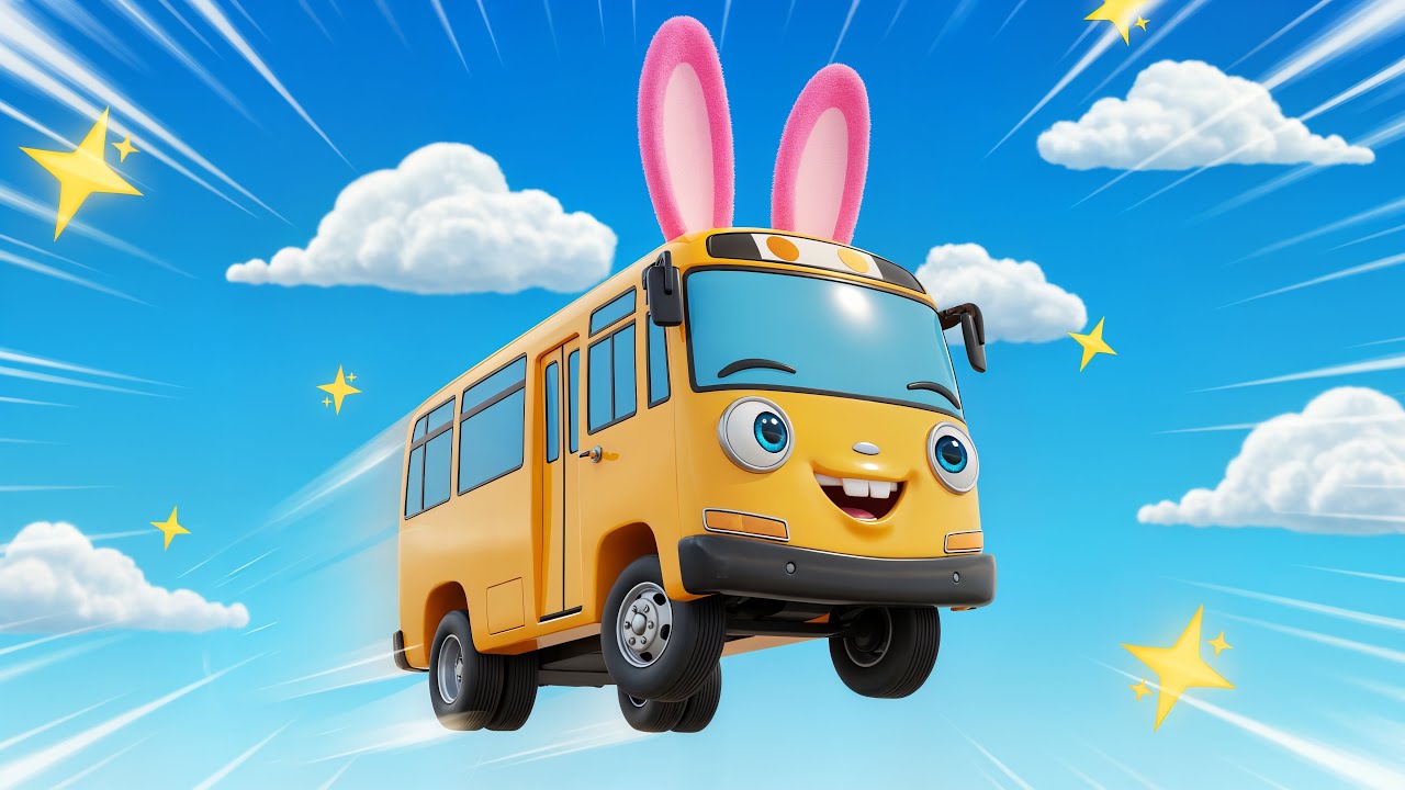 Zähl mit dem Bunny Bus 🐰✨ | Springen & Zählen 3D Kinderlied