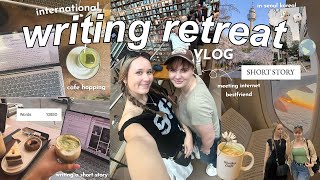 going on a writing retreat *overseas* with my internet best friend! ✈️✨a writing travel VLOG