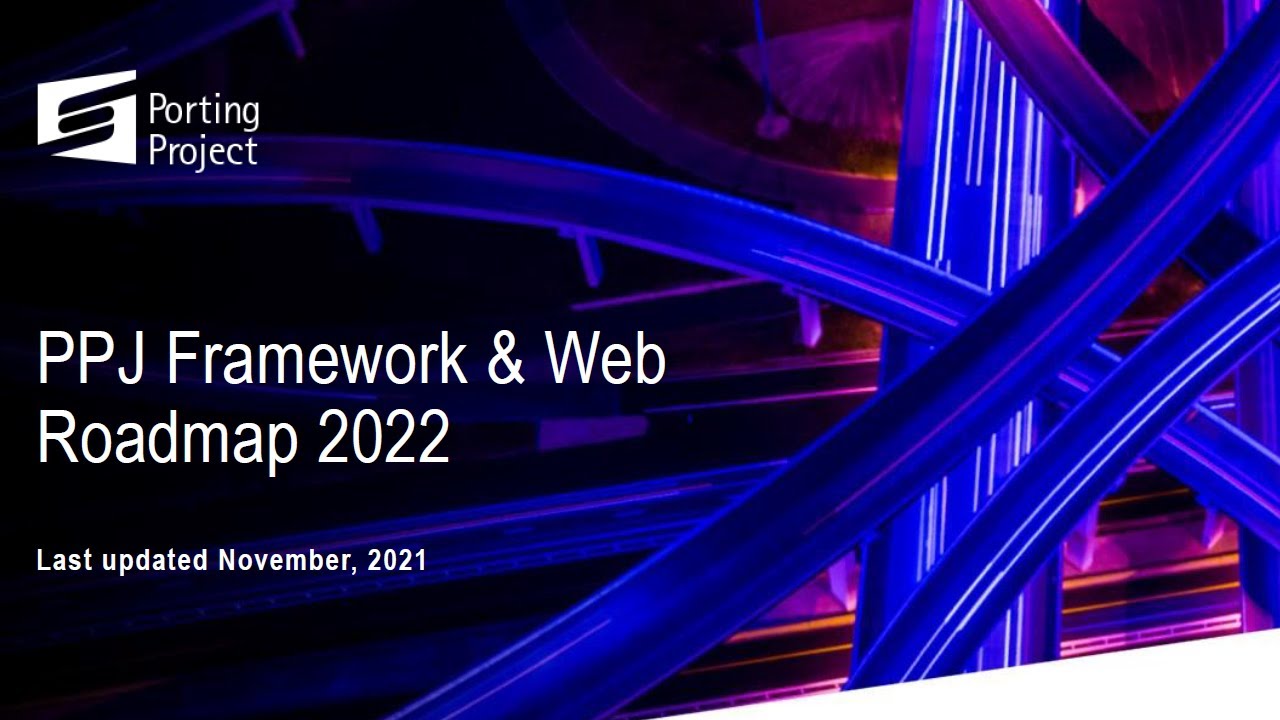 Porting Project Framework Roadmap 2022 - Webcast recording of fecher and Ice Tea Group