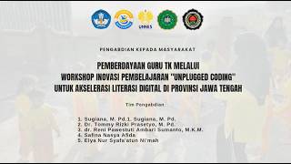 Pemberdayaan Guru TK melalui Workshop Inovasi Pembelajaran Unplugged Coding