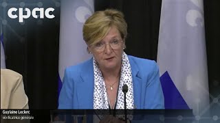 La vérificatrice générale du Québec, Guylaine Leclerc, remet son rapport – 23 mai 2024