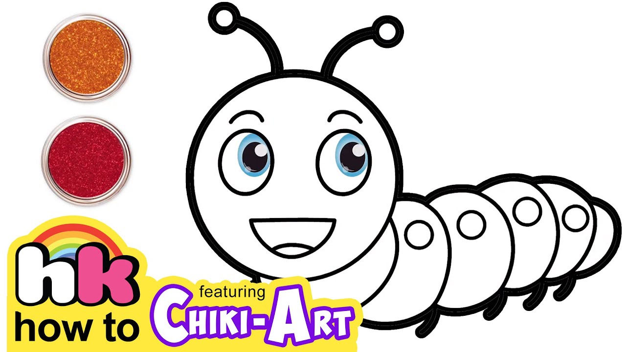 Caterpillar Drawing & Painting | Art Ideas For Kids | Chiki Art | HooplaKidz How To