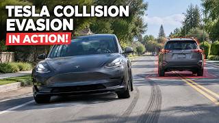 VIDEO Tesla Automatic Collison Evasion Feature in- Tesla Collision Team Join Us