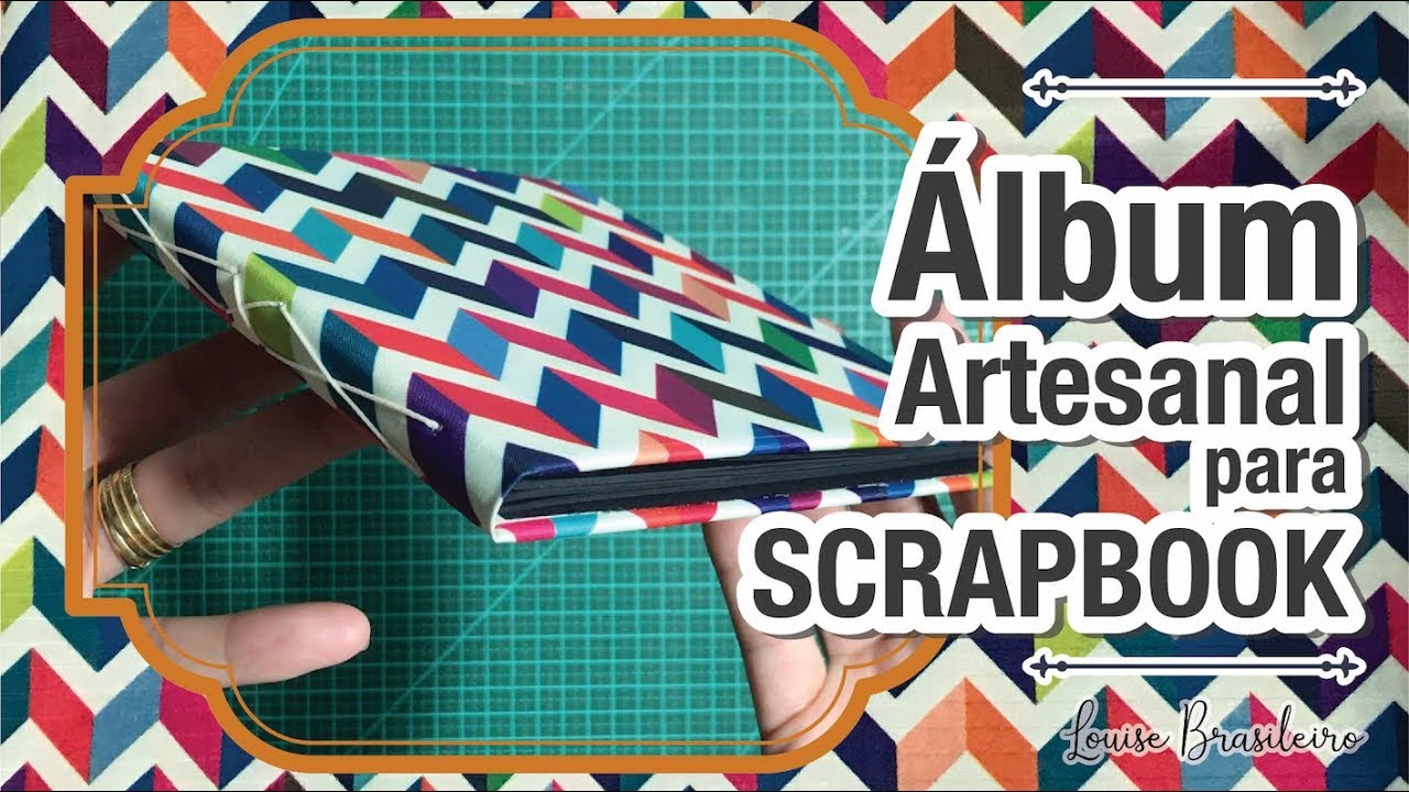 Álbum Artesanal para ScrapBook - Costura em X