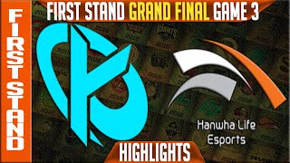 KC vs HLE Highlights Game 3 GRAND FINAL | First Stand LEC vs LCK 2025 Karmine Corp vs Hanwha Esports