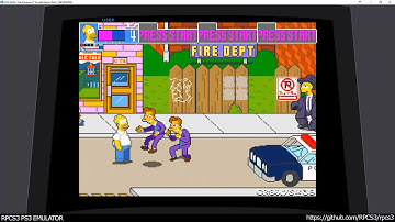 RPCS3 PS3 Emulator - The Simpsons Arcade Game Ingame! DX12 LLVM