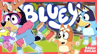 🔵 BLUEY’s MAGIC XYLOPHONE🌟SPOT IT🔎BRAIN BREAK for KIDS🕺JUST DANCE💫Danny Go Noodle