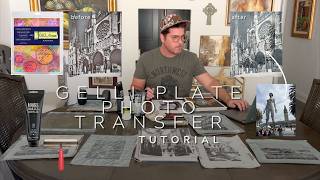 gelli plate photo transfer technique with acrylic - full tutorial