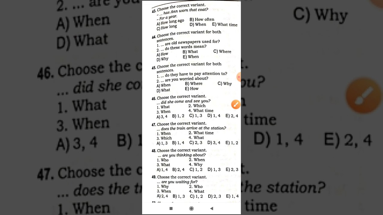 Toplu ll hissə - Question words 1- 79 izahı